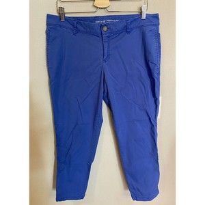 GAP Womens Khakis by Gap Blue Vintage Rolled Crop Pants, Size 14R